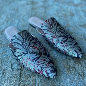 J. Crew Paisley Print Mules Size 10